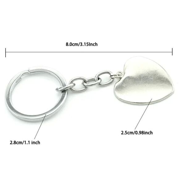 Vincent Van Gogh Starry Night Heart Keychain - Picture 2 of 3